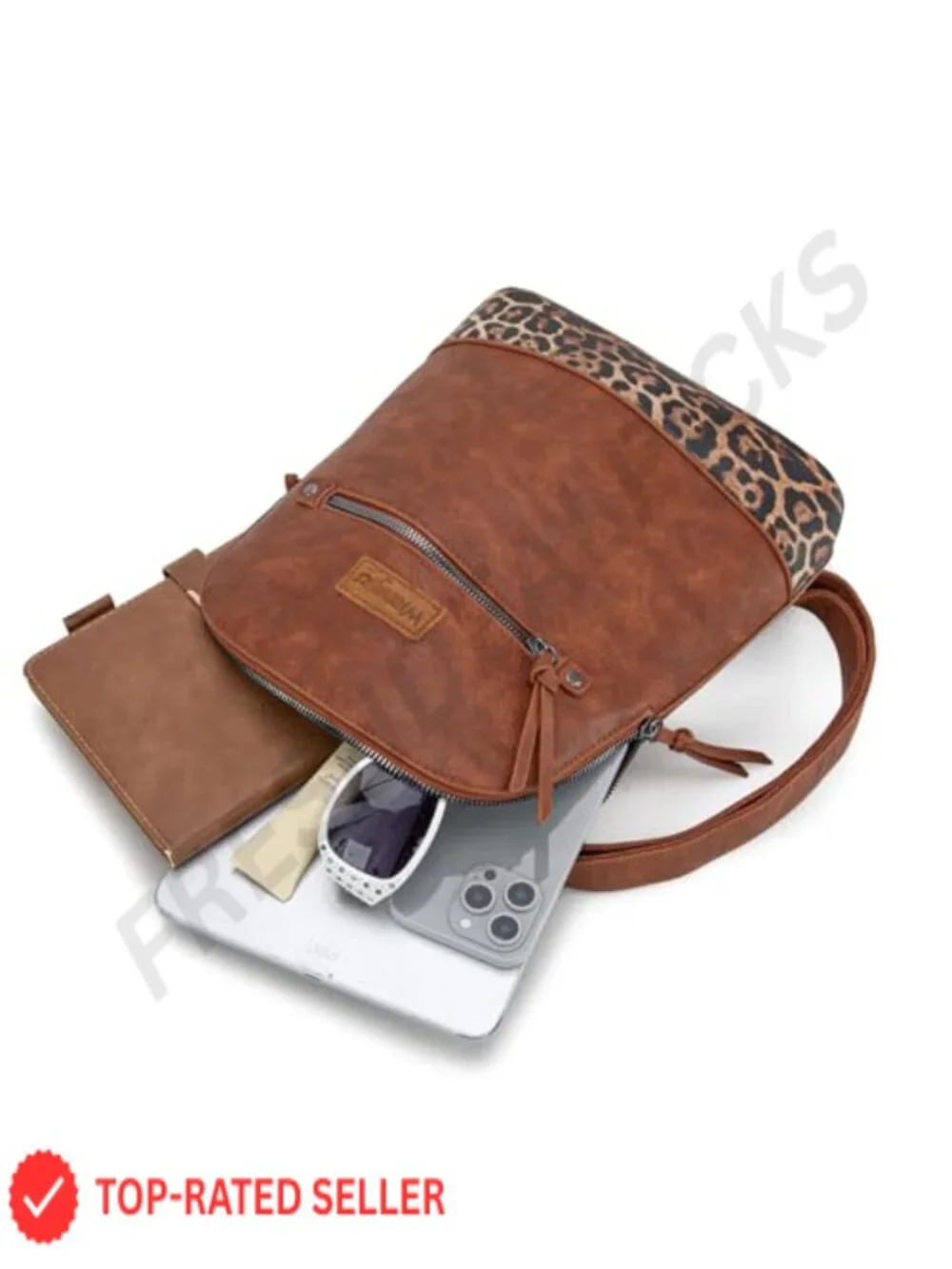 Faux Leather Mini Backpack Purse for Women Travel Work Daypack
